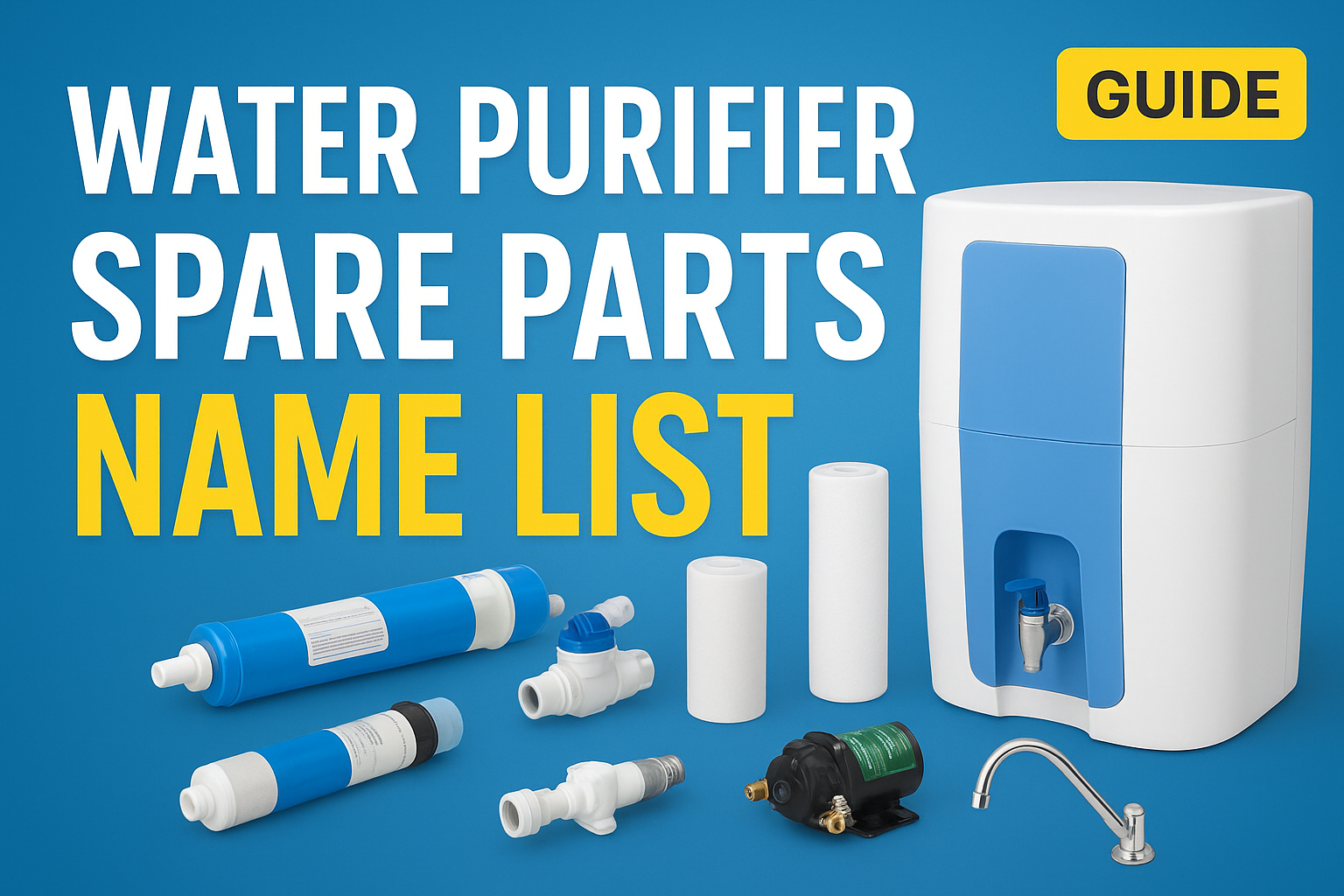 Water Purifier Spare Parts Name List 2025 | RO Spare Parts Price & Wholesale Guide