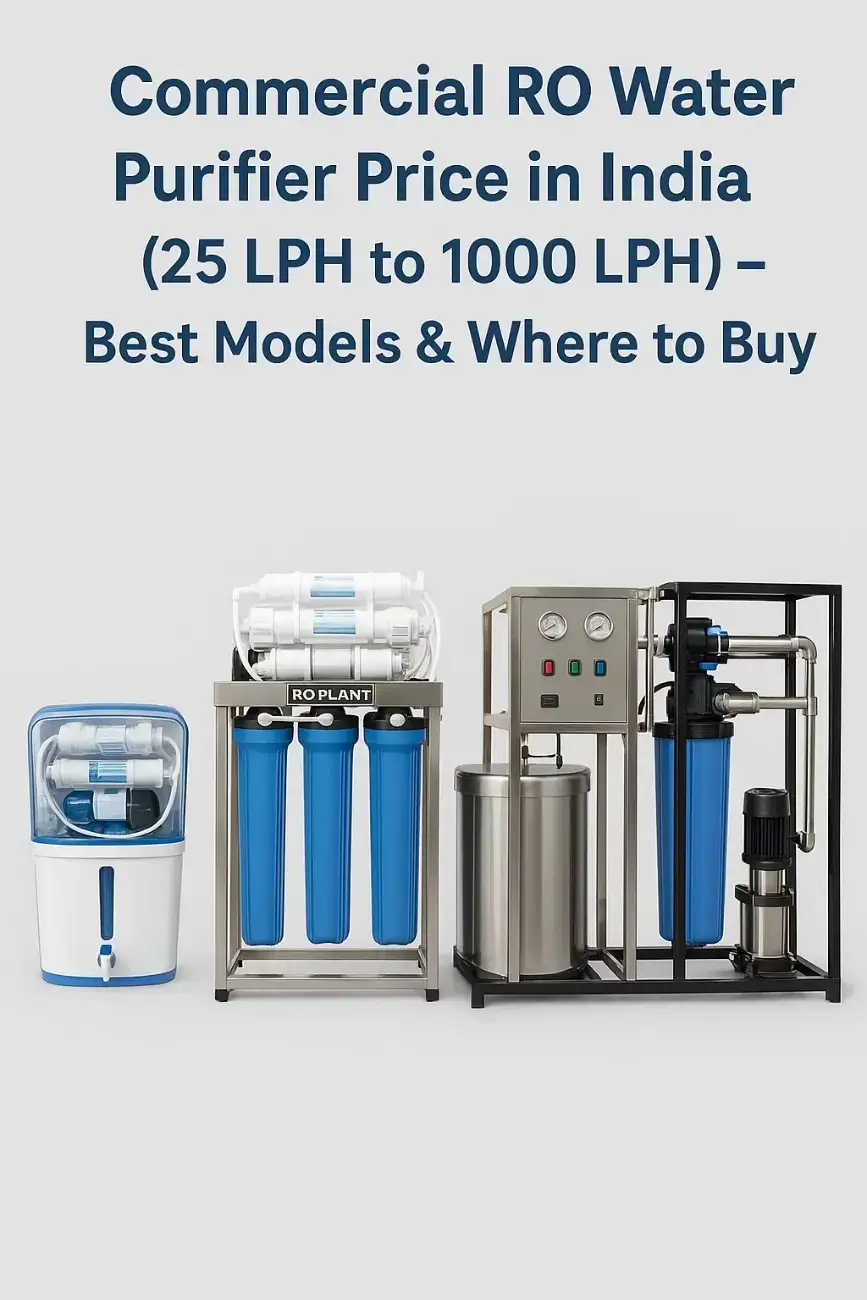 Commercial RO Water Purifier Price in India (25 LPH to 1000 LPH) – Best Models & Where to Buy