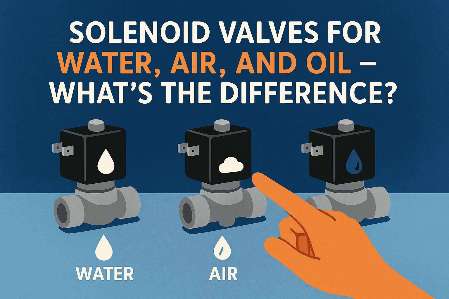 Solenoid Valves for Water, Air, and Oil – What’s the Difference?